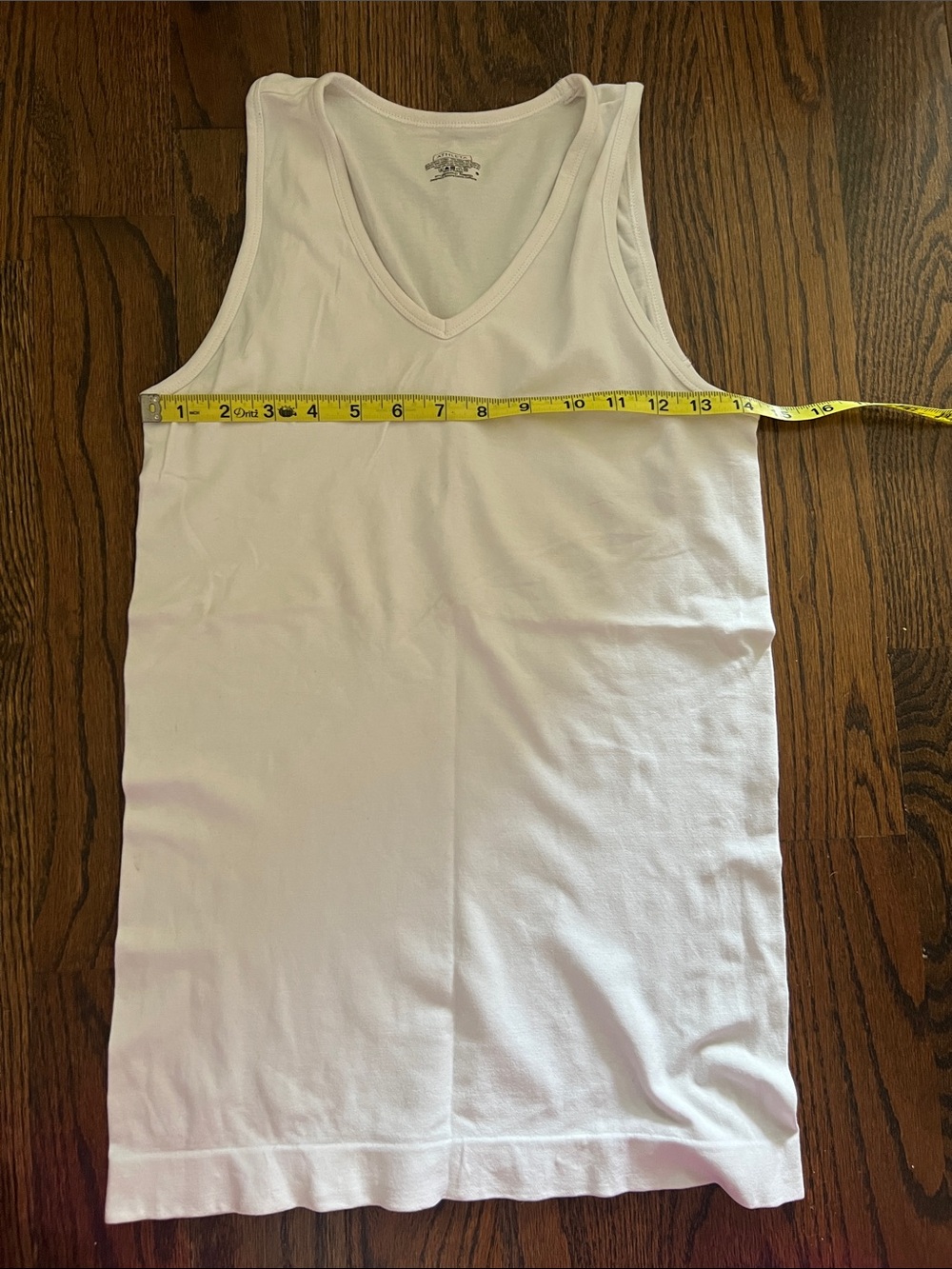 Athleta White V-Neck Tank Organic Cotton small